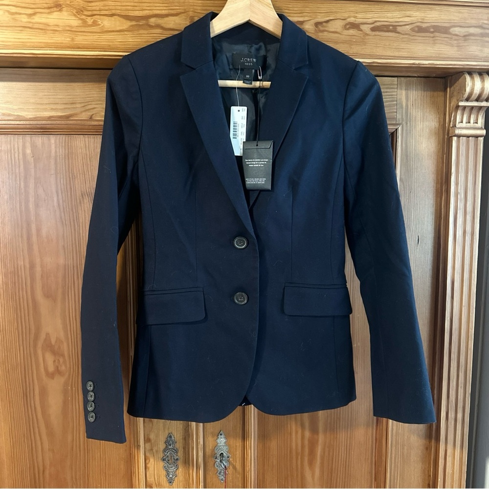 J. Crew 1035 Women's dark blue Blazer size 00 NEW NWT